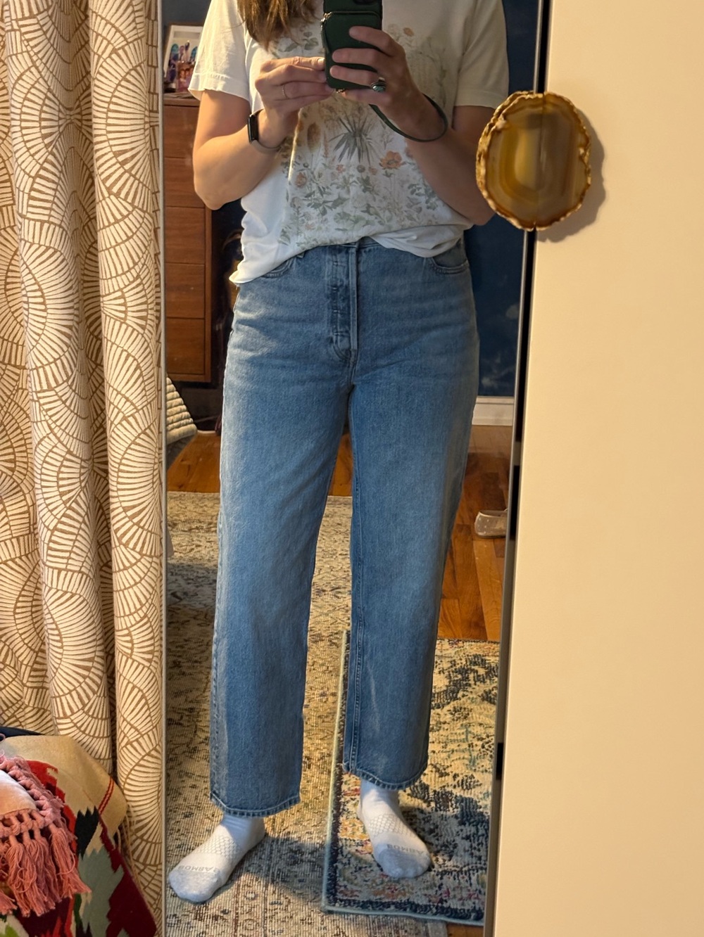 Everlane The 90s Way High Jean - Light Blue Straight Leg Jeans